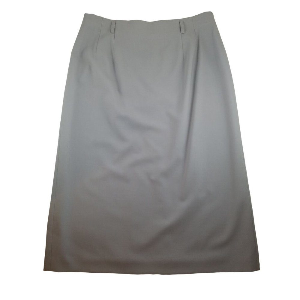 Womens Lt Green Talbots Petites Skirt 12 Pencil Italy Fabric 30"Waist 28"Length